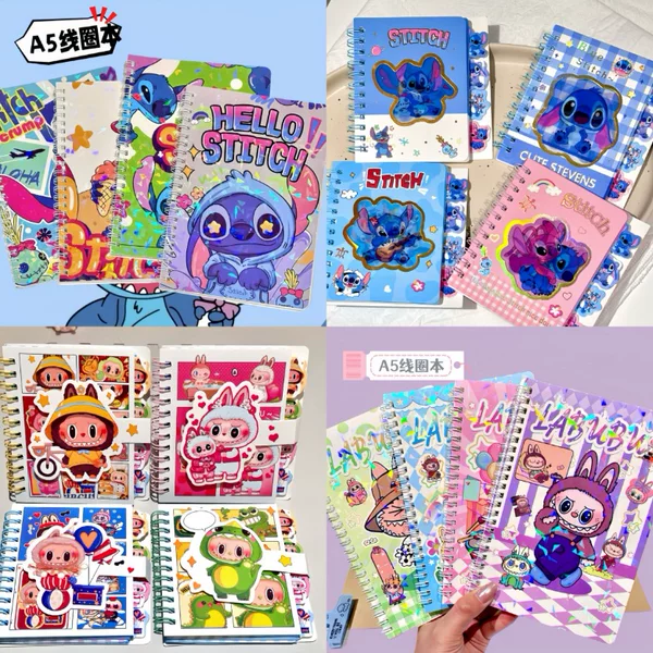 Sanrio Coil Notebook High-Looking Stitch Student Notebook 100K Separated Coil Notepad Diary