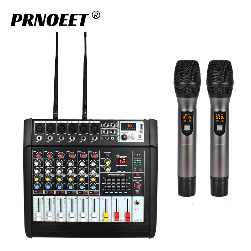 大功率舞台演出婚庆蓝牙混响均衡效果话筒带功放一体机专业调音台