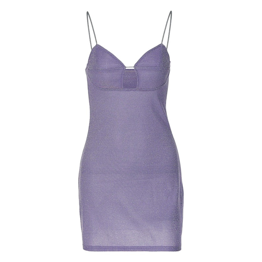 Comercio exterior transfronterizo ropa de mujer popular europea y americana dulce chica caliente estilo oro seda elegante socialite correa tubo superior vestido corto al por mayor