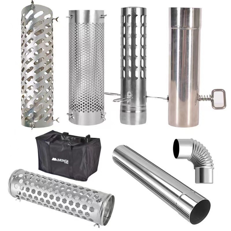 户外帐篷炉柴火炉配件烟囱隔热防烫网防火星耐高温排烟管收纳包