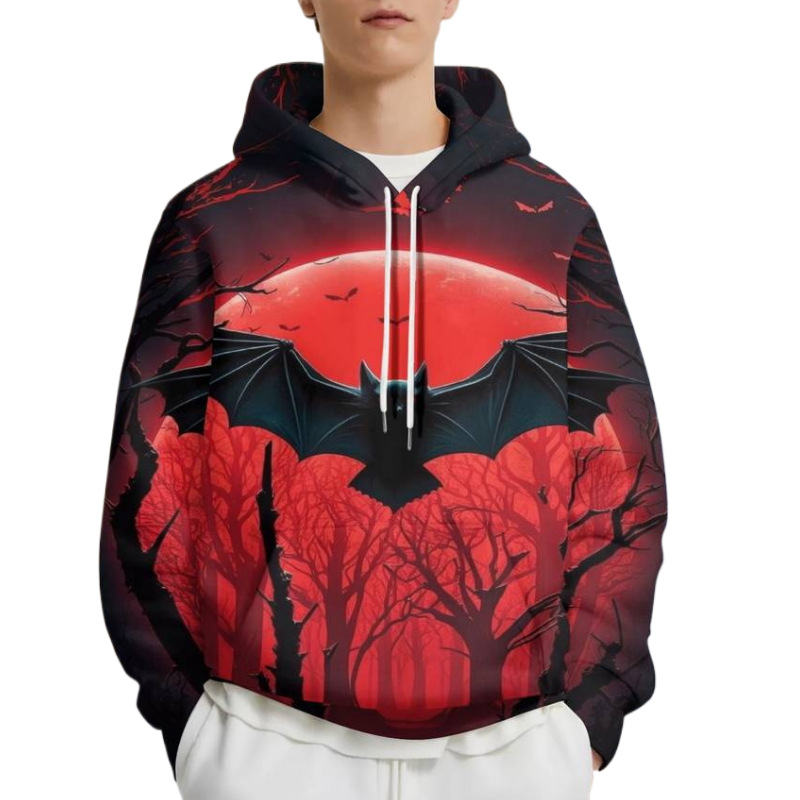 Sweat à capuche homme, pull imprimé numérique 3D, coupe ample, tendance et décontracté, veste chaude automne-hiver_voghion.com