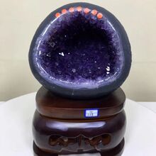 开运紫晶簇洞块消磁水晶家居客厅招财纯天然摆件乔迁净化原石