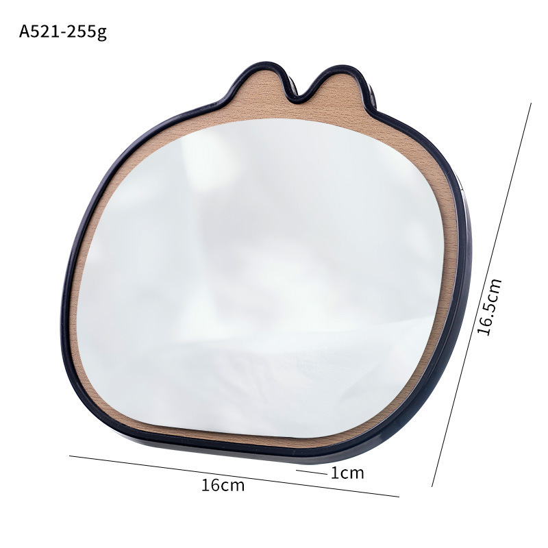 Ins espejo de maquillaje de madera espejo de escritorio plegable espejo portátil de dibujos animados maquillaje de belleza maquillaje princesa flores conocen espejo de mano