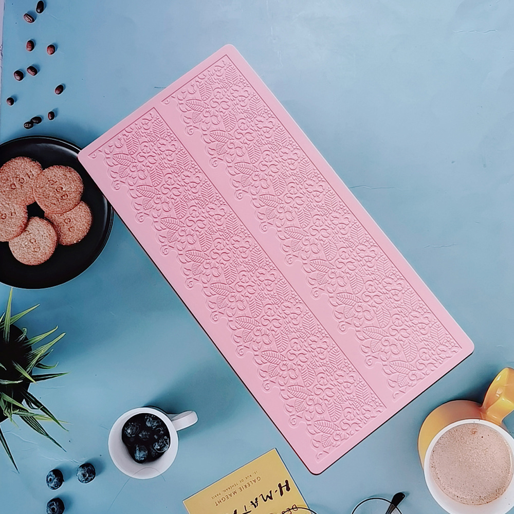 encaje 378 - 256 molde de silicona pastel de encaje molde de relieve herramientas de decoración de pastel de chocolate esterilla de relieve