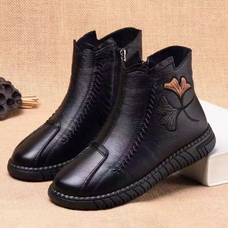 女棉鞋2024新款冬跨境批发加绒加厚保暖防滑老人鞋中老人妈妈鞋