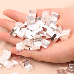Europe and the United States cross-border 9999 foot silver bubble water broken silver grade sterling silver ice whisky silver ice stone silver seal material silver