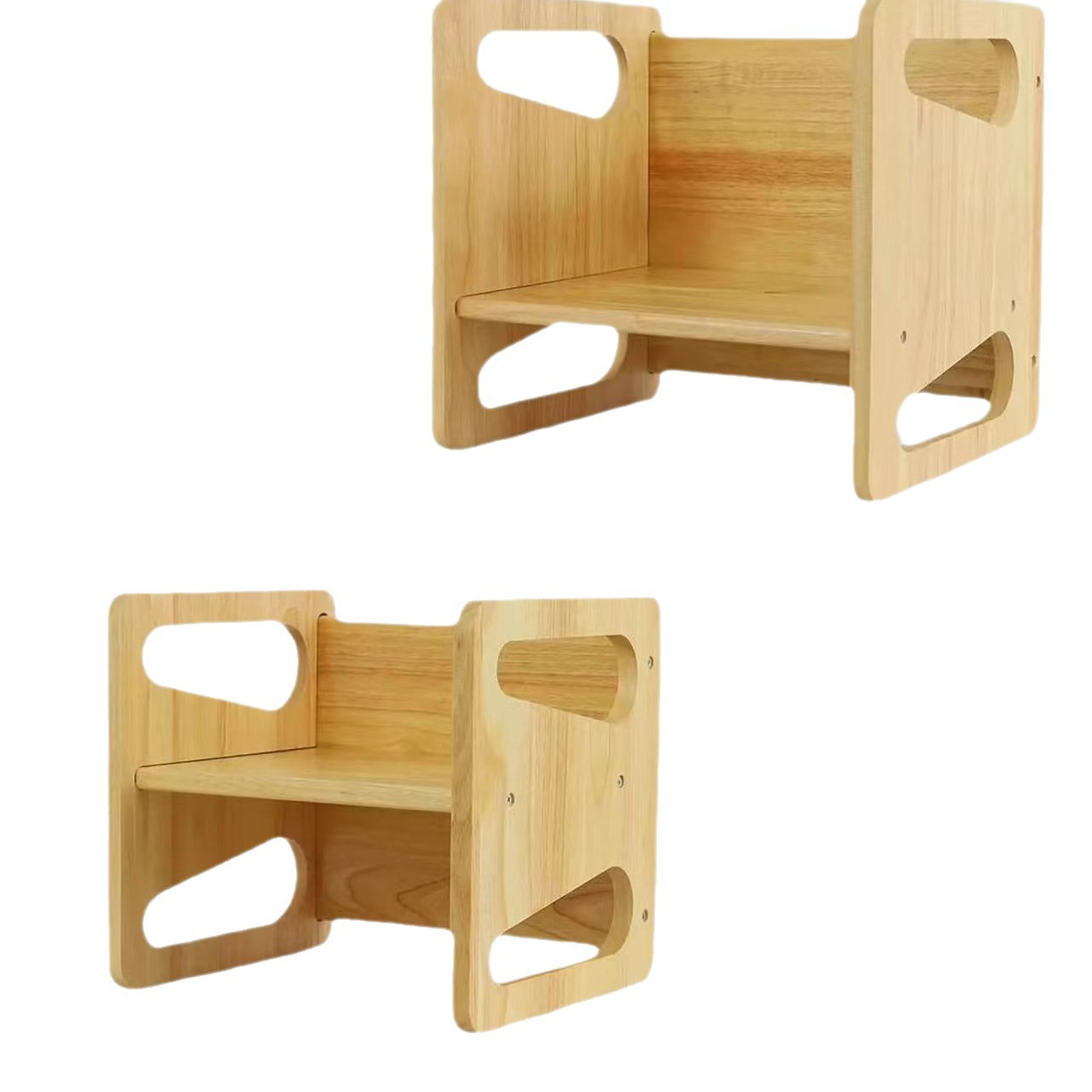 Mesa y silla para bebés de madera sólida, mesa y silla multipropósito para niños de madera sólida, mesa y silla para bebés de madera sólida