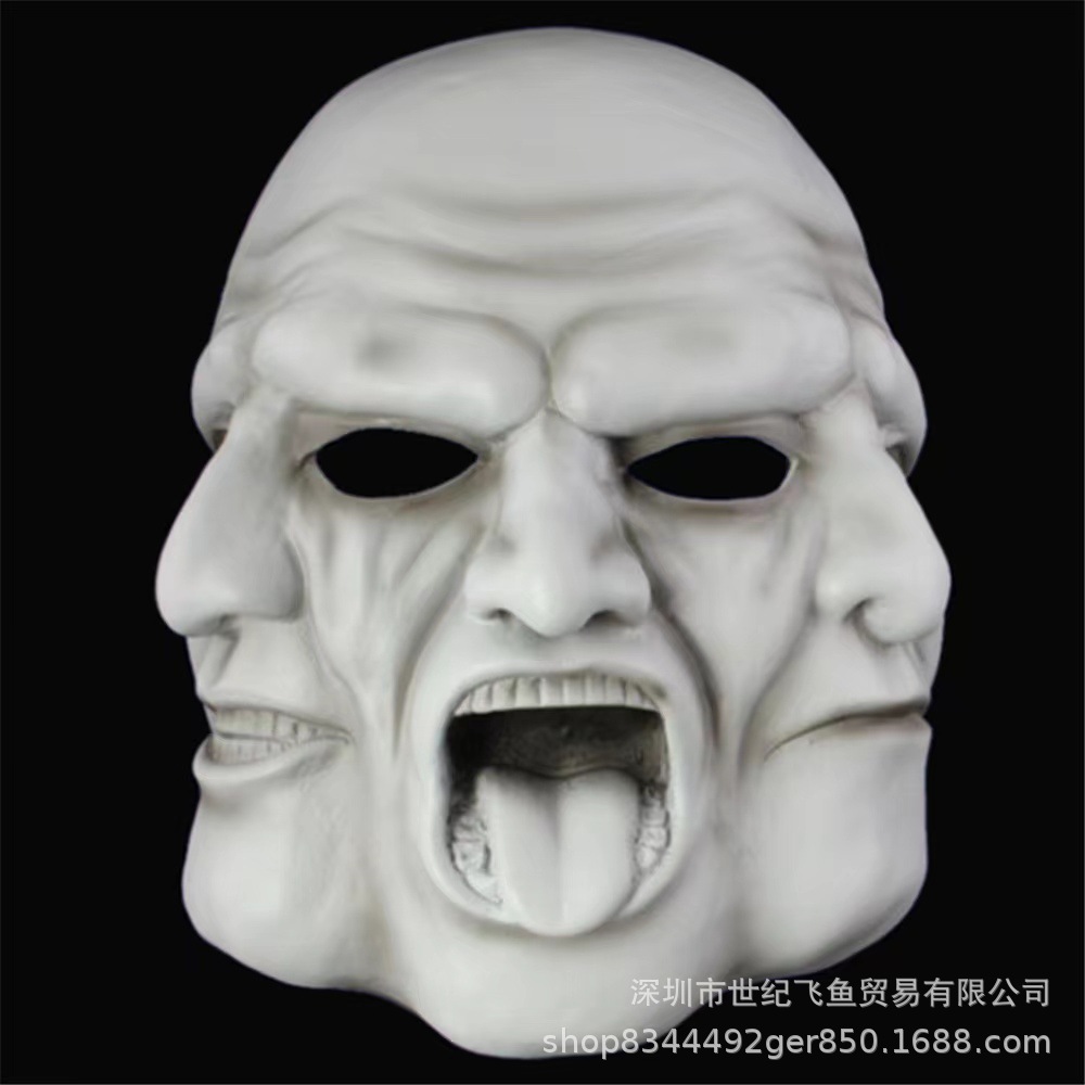 Máscara de tres lados robo salario cosecha día 2 día de pago máscara de resina COS Halloween horror accesorios de juego de rol