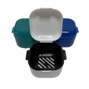 New Style Braces Box with Mesh, Denture Cleaning Tablets, Soaking and Draining Denture Box