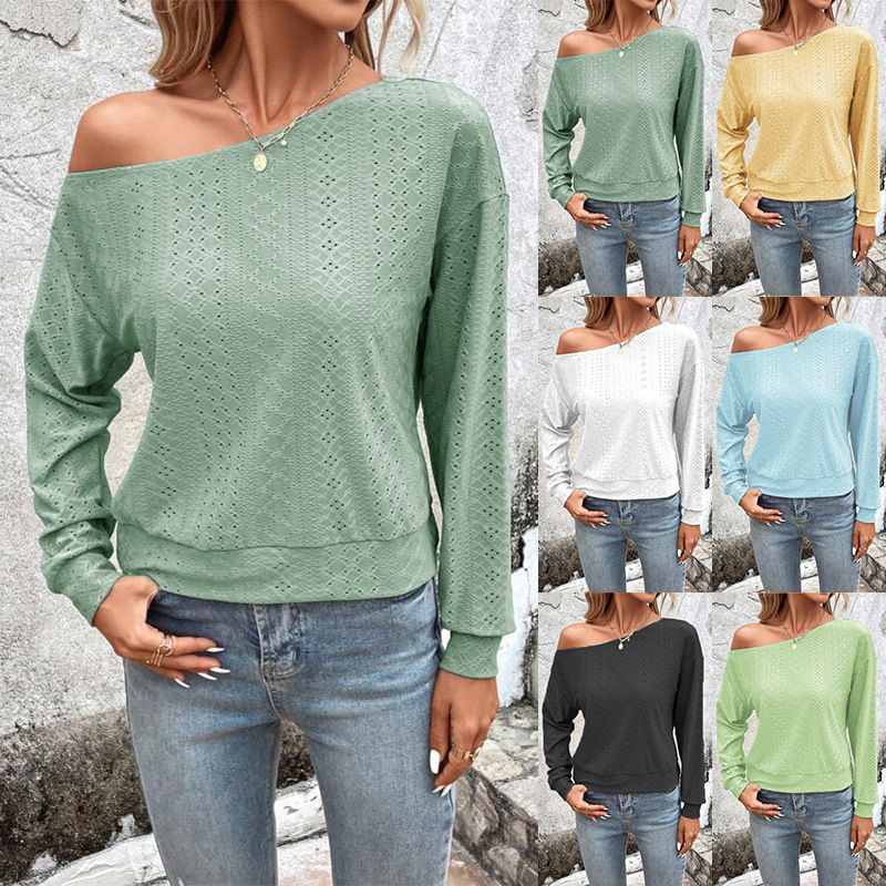 autumn sexy solid color long-sleeve