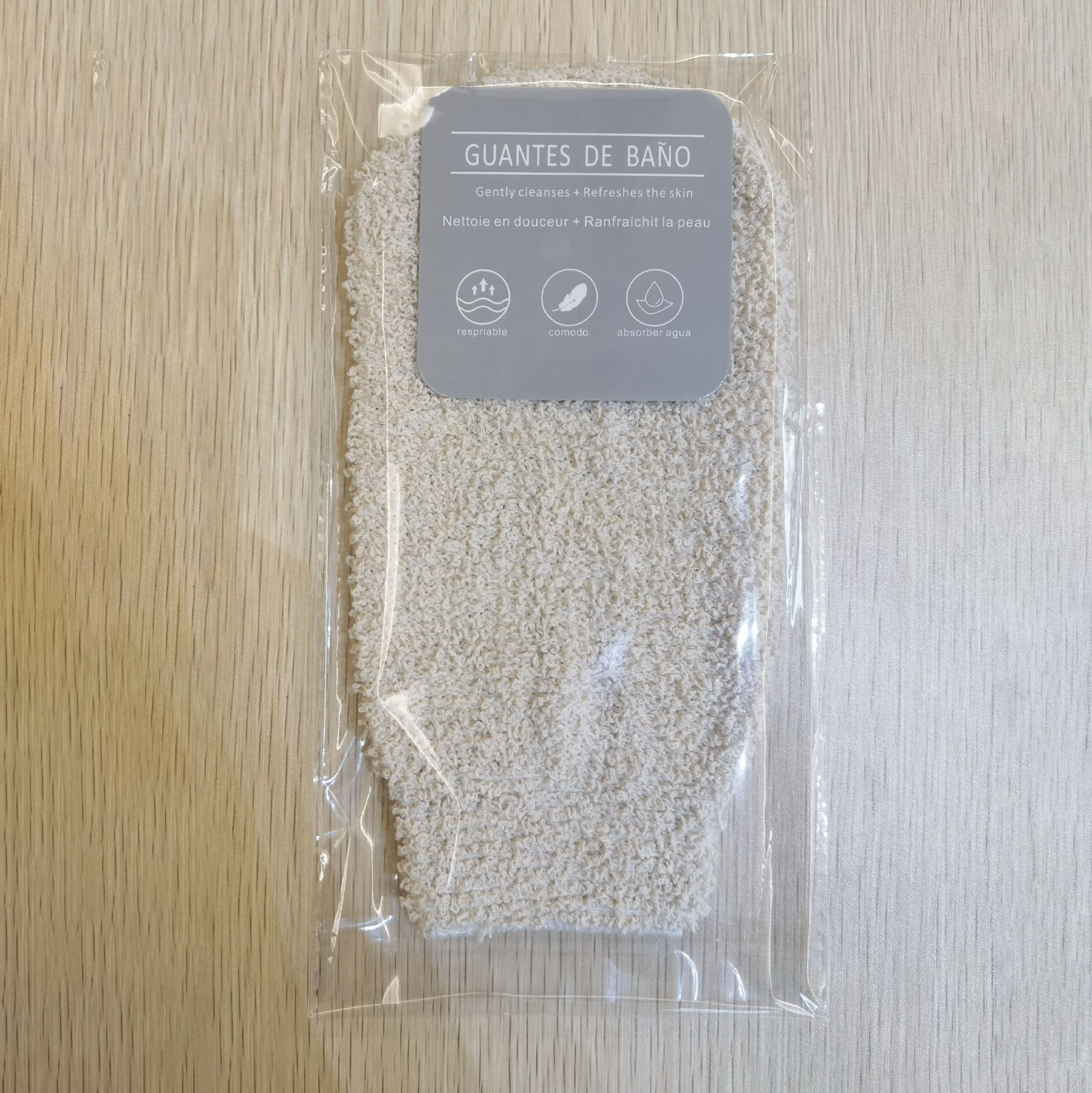 En stock Cáñamo guantes de baño Toalla de baño frotar mochila guantes de lavado de dedos cepillo de baño cubierta de barro frotar Toalla de la espalda