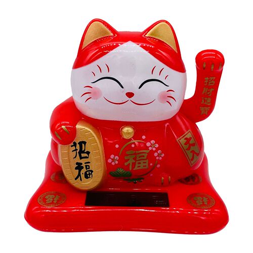 Creative New Lucky Cat Car Ornaments Wholesale Cartoon Animal Dolls Car Solar Ornaments Gifts