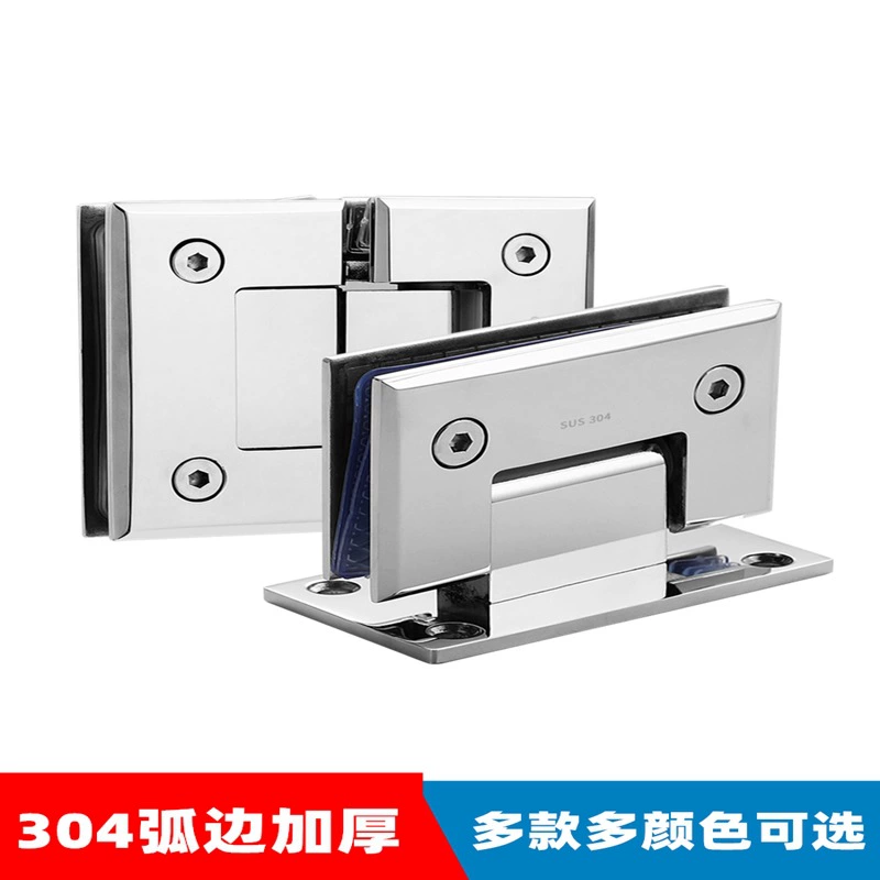 Зажим для ванной комнаты 304 нержавеющая сталь 180 градусов дверная петля для душа 90 градусов немой черный складной стеклянный дверной шарнир дверной зажим