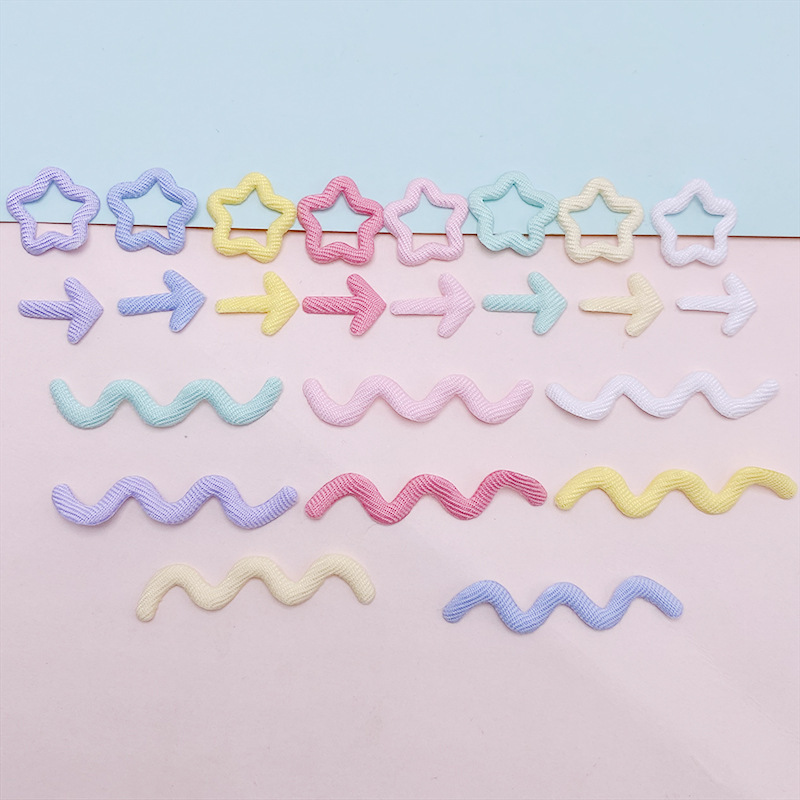 Double-Sided Fabric Stickers Cut Out Five-Pointed Star Two-Dimensional Shoes Clothes Bags Hand Ledger Jewelry Decorative Accessories Arrow