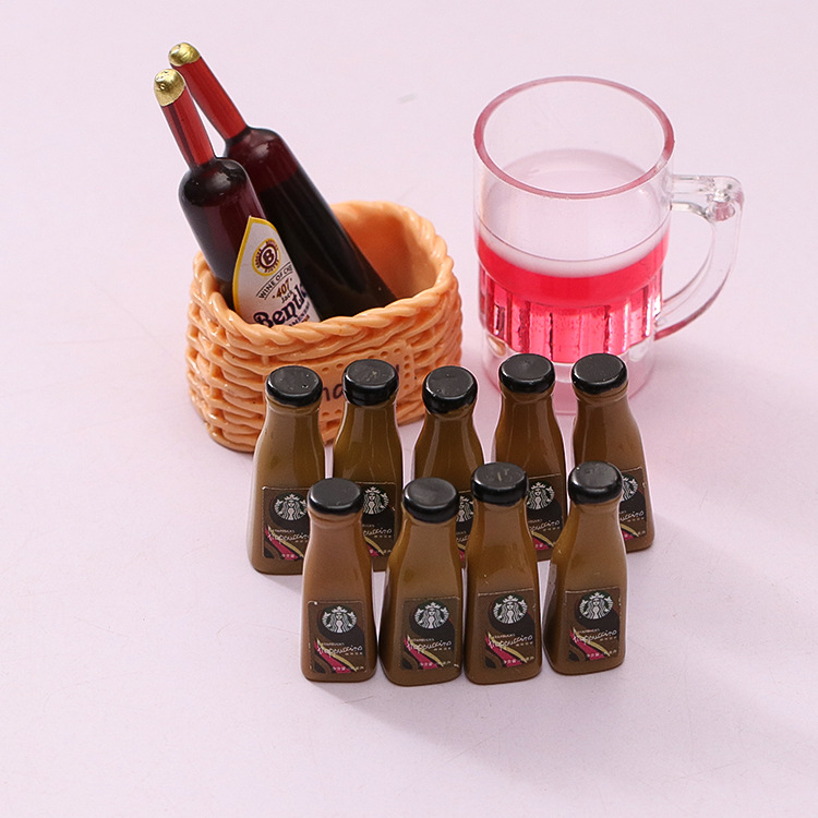高仿真树脂咖啡瓶子装饰摆件道具模型商超橱窗展示样品diy小饰品