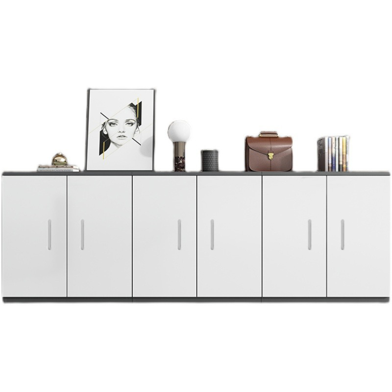 gabinete de archivos de madera blanca gabinete de oficina partición simple moderna larga gabinete de almacenamiento de madera gabinete de almacenamiento
