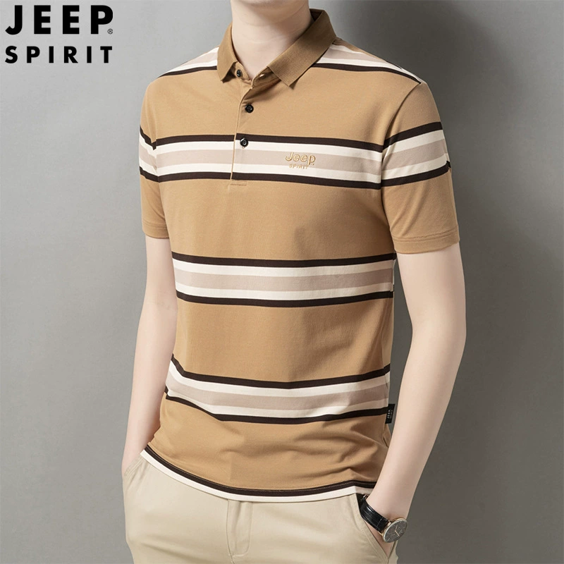 Летняя хлопковая футболка JEEP SPIRIT, поло