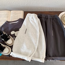 邦诚儿童休闲卫裤2025秋季新款男女童宽松纯色运动裤小童长裤代发