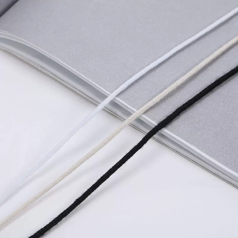 1.5-3mm全棉包芯棉绳手工编织diy嵌绳吊牌圆绳子可染色包边线棉绳