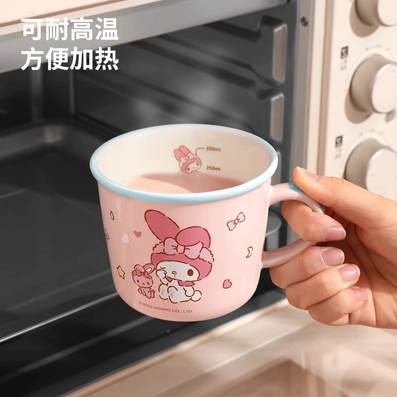 三丽鸥 По-настоящему авторизованная керамическая молочная чашка с большой усиками собака Melody студентский завтрак чашка с молоком