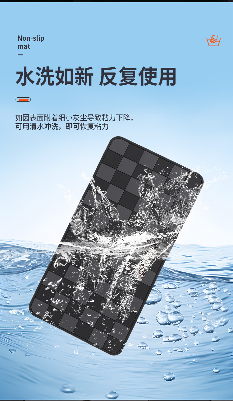 Car Anti-Slip Mat, Complete Collection of Car Interior Decoration Items, Dashboard High-Temperature Resistant Storage Mat, Car Center Console Sun Protection Mat