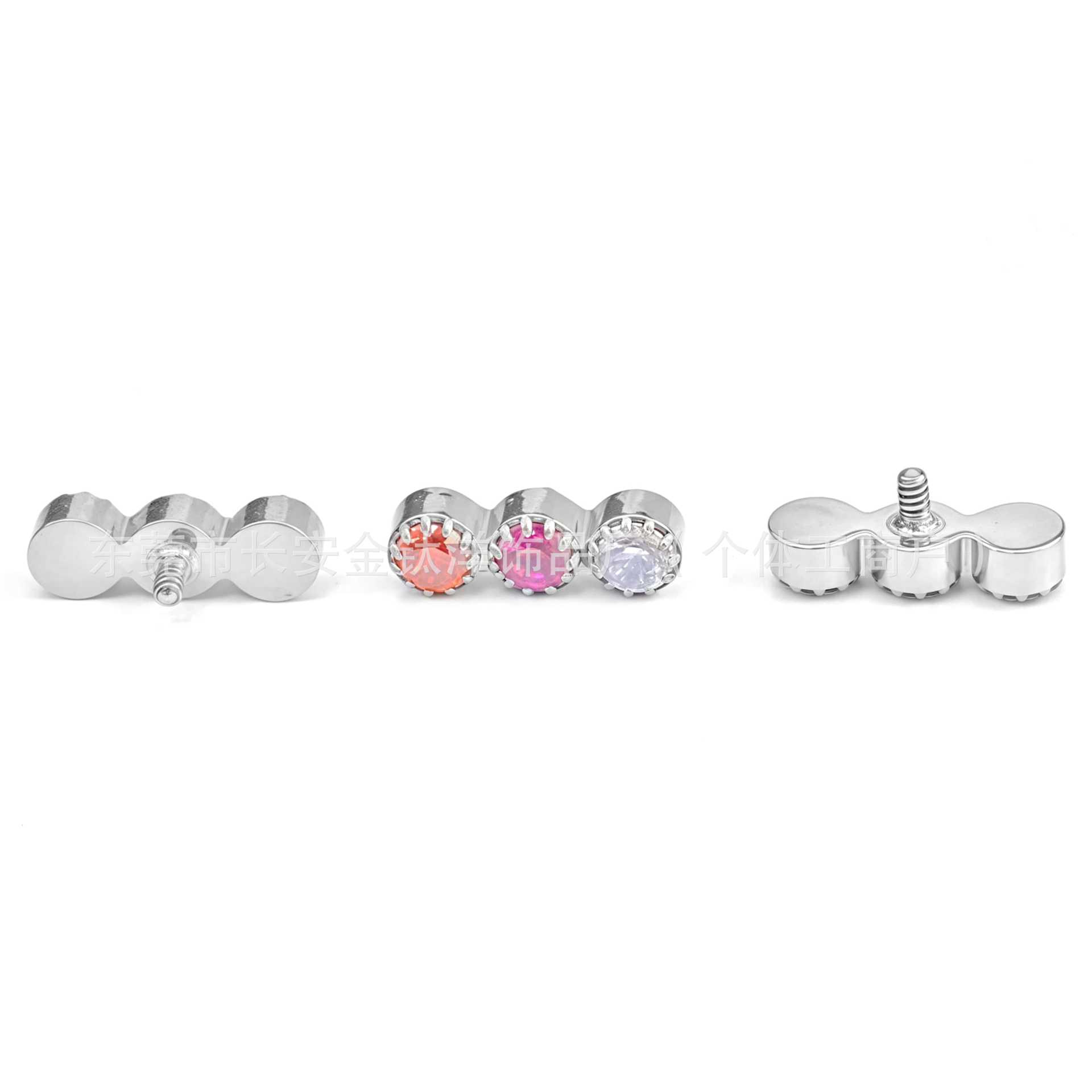 Pointed titanium steel lip stud product view