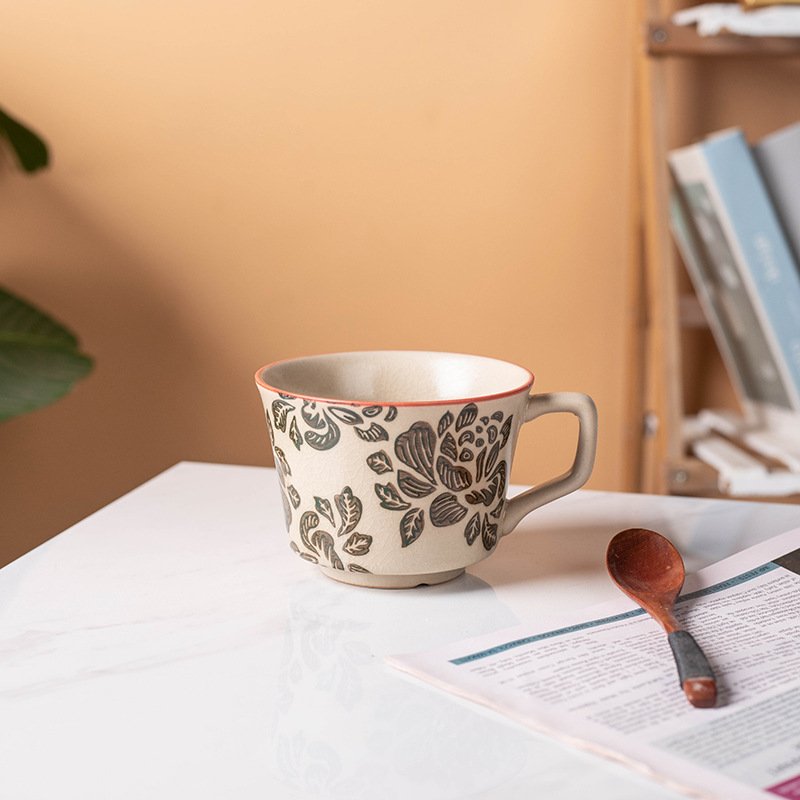 Taza para Desayuno de Cerámica de Porcelana Blanca Resistente a Altas Temperaturas para el Hogar image 7