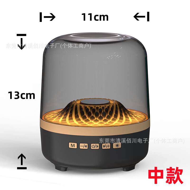 ワイヤレス Bluetooth スピーカー Harman Glazed サブウーファー Huaqiangbei 同じスタイルの透明オーディオ多機能 RGB 雰囲気ライト|undefined