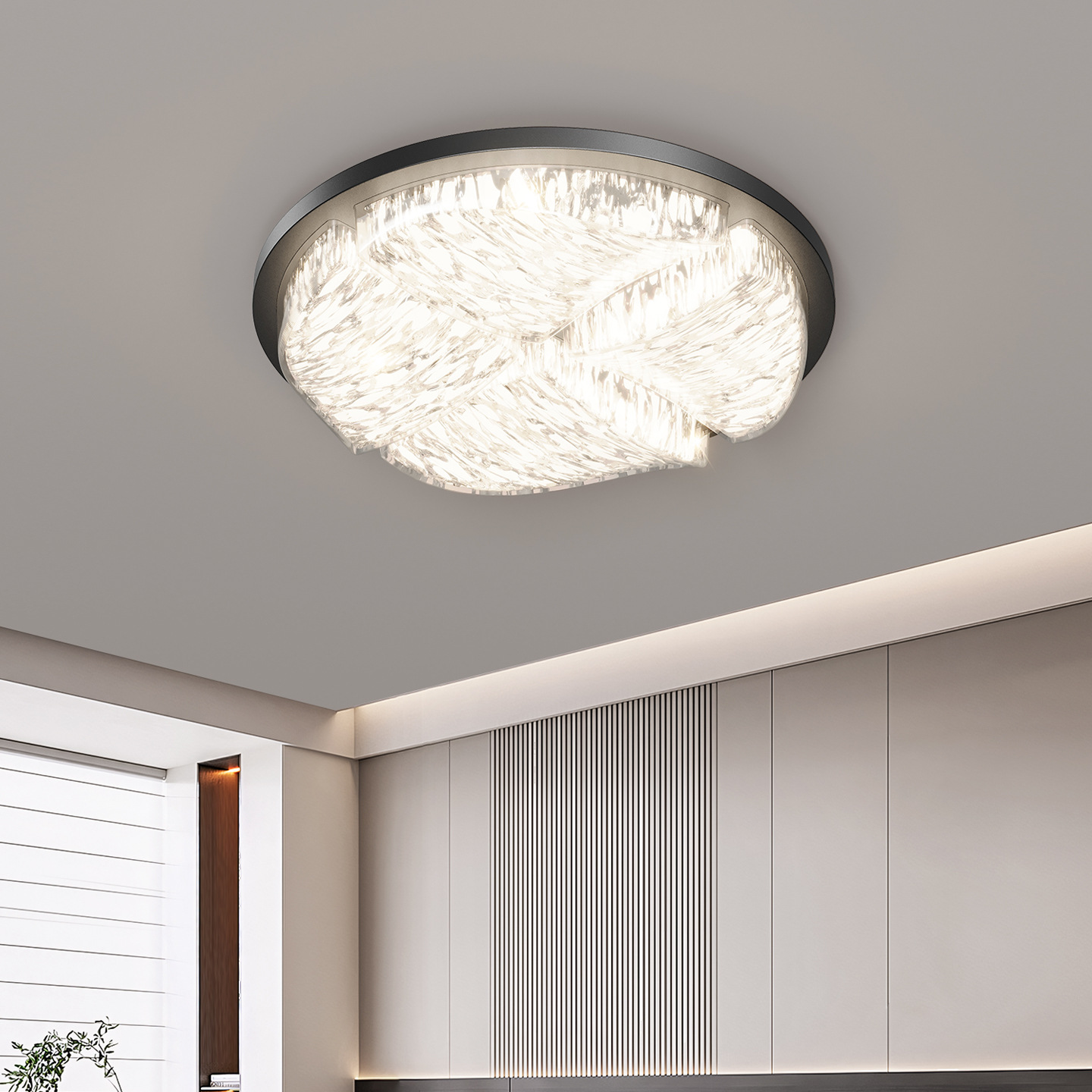 Gran vista jardín lámpara de techo de la sala de estar retro lujo ligero sentido de alto nivel 2026 nuevo dormitorio toda la casa lámpara Zhongshan 293L