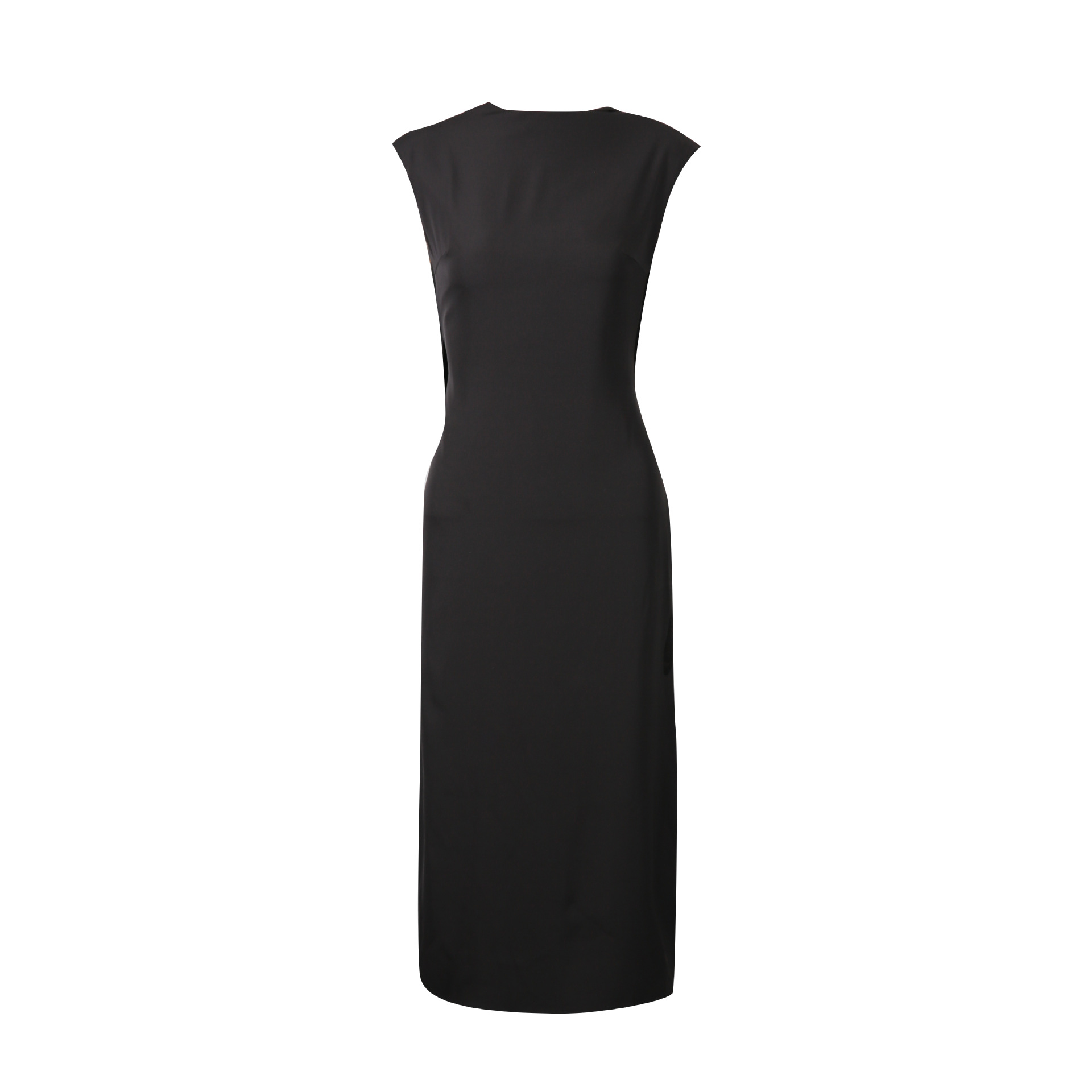 Sexy Backless Long Dress For Women - High Waist Bodycon Midi Dress With Elegance, Sleeveless Party Dress, Black_ecoleips.com