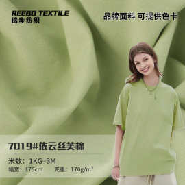 40S无尘冰瓷棉 180g棉拉架平纹 春夏凉感冰瓷棉短袖T恤针织面料