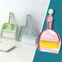 新款半圆键盘刷桌面迷你扫把套装笑脸带簸箕键盘清洁刷家用杂物刷