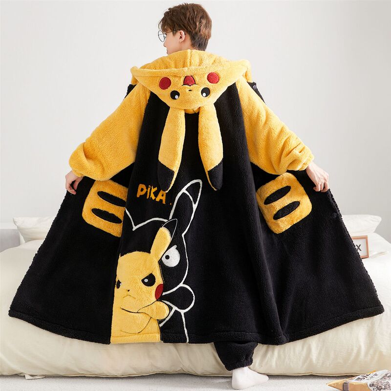Men's Pajamas Autumn and Winter Thickeneded Coral Velvet Large Size 100kg Loose Pajamas Winter Warm Bathrobe Set Men's Pajamas Autumn and Winter Thickeneded Coral Velvet Large Size 100kg Loose Pajamas Winter Warm Bathrobe Set