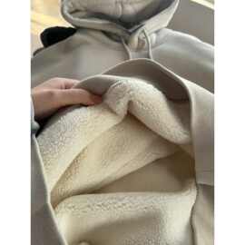 仅用于产品展示勿拍-超厚羊羔绒加绒加厚卫衣女秋冬内搭上衣重磅