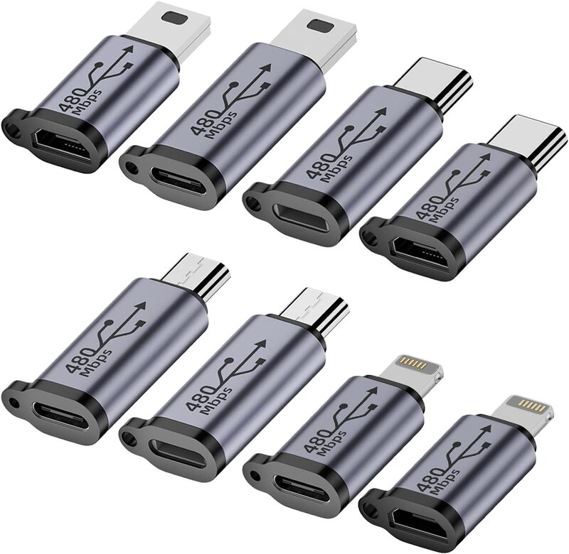 USB C / Lightning to Micro USB Adapter, Type C / Micro USB Female