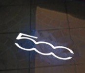 500L láser especial para Fiat 500X luces de bienvenida luces de proyección de decoración de puertas de suelo