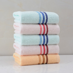 Jileya Towel Flagship Store 6665 Pure Cotton Soft Absorbent Plain Color 100% Cotton Thick Face Towel with Embroidered Logo Wholesale