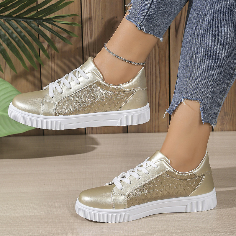 2025 Spring and Summer New Style Lace-Up Casual Sports Shoes, Soft Leather, Easy-To-Match Student Shoes, Flat-Soled Running Shoes, Women's Casual Shoes 2025 Spring and Summer New Style Lace-Up Casual Sports Shoes, Soft Leather, Easy-To-Match Student Shoes, Flat-Soled Running Shoes, Women's Casual Shoes