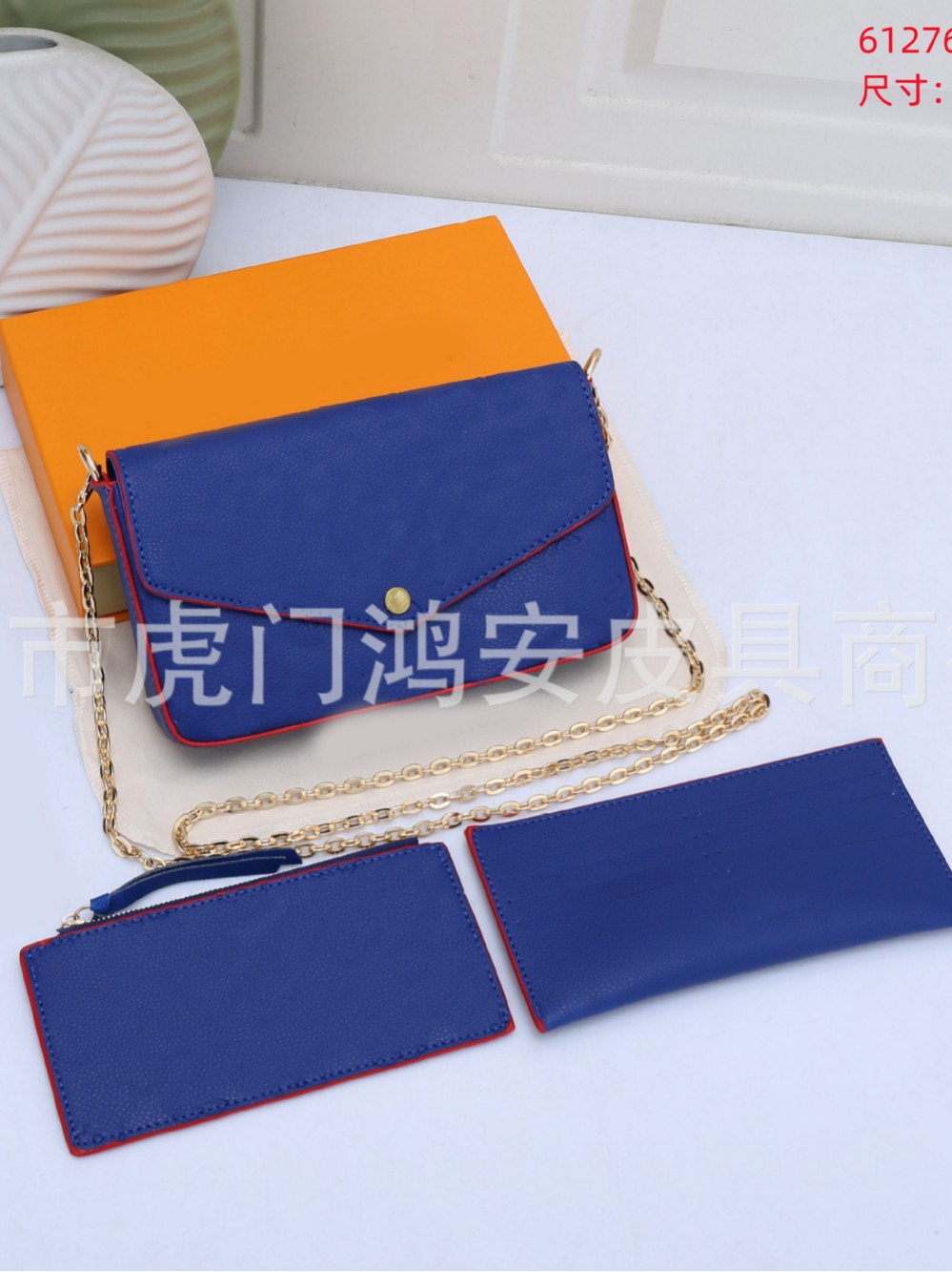 2025 New Three-in-One Envelope Bag Clutch Bag Simple Fashion Shoulder Bag Crossbody Bag Soft Leather Long Clip Chain Bag
