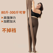 跨境外穿假透肉秋冬透肤袜加绒加厚大码打底裤女空姐灰光腿连裤袜