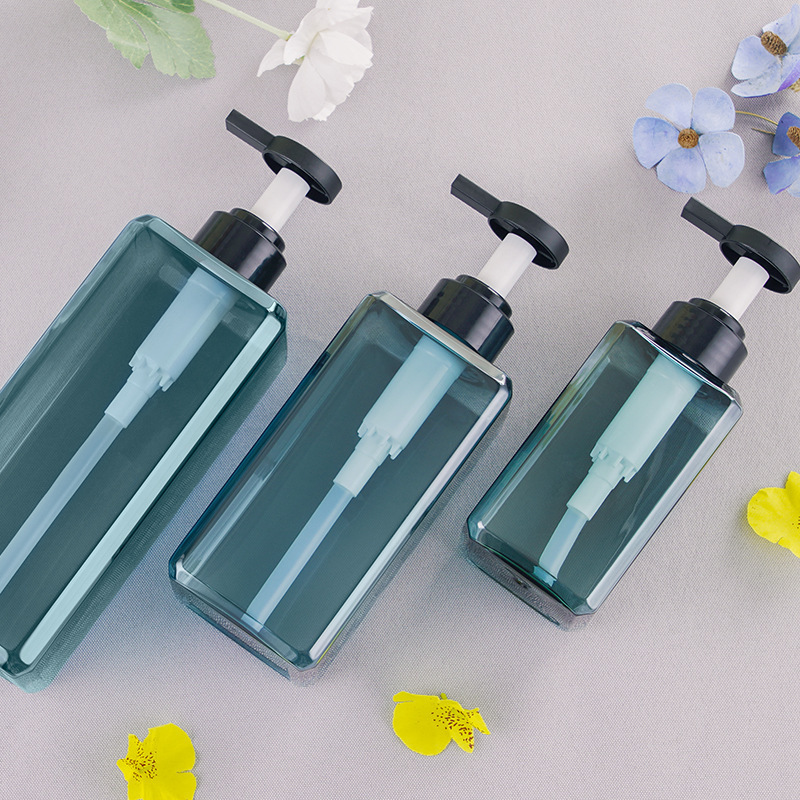 500ml厚いPET押し乳液四方瓶シャンプー入浴剤ホテル洗浄保護分注瓶スポット|undefined