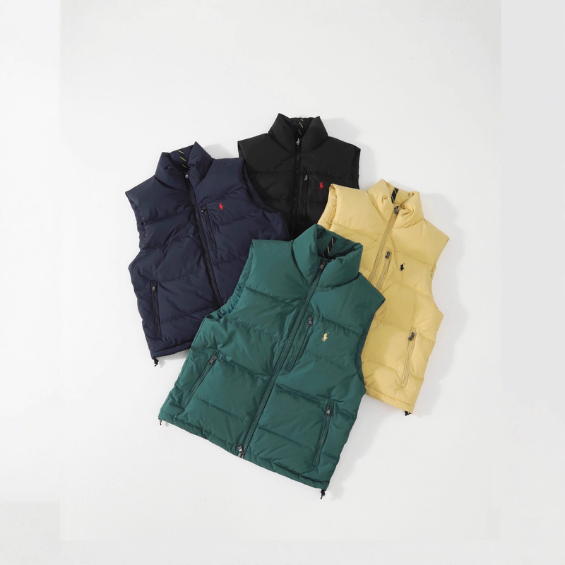 Cross-Border Rl Little Malafu down Jacket Vest Waistcoat Unisex Classic Versatile Water-Resistant Warm Vest