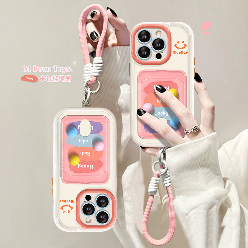 Smiley Face Doll Suitable for Apple 15 Phone Case iPhone 17 Pro Card Holder Lanyard 16 Fine Hole 14 Cream Case 13 Smiley Face Doll Suitable for Apple 15 Phone Case iPhone 17 Pro Card Holder Lanyard 16 Fine Hole 14 Cream Case 13