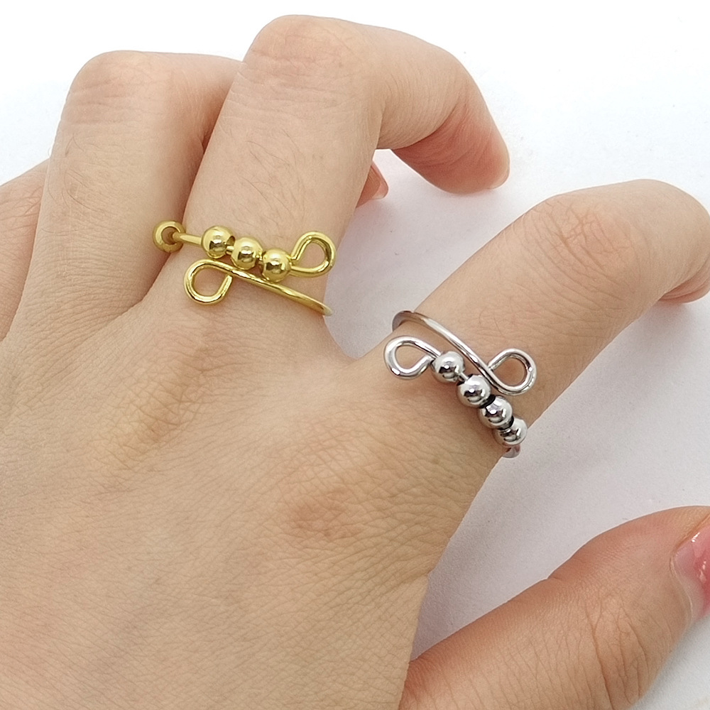 Fashion Round Stainless Steel Copper Rings 1 Piece display picture 5