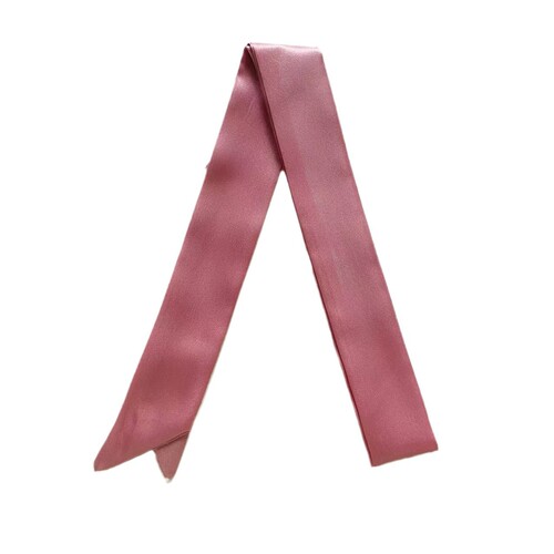 Korean-style satin solid color silk scarf slim narrow long strip flowing ribbon French bow hair tie high-end versatile neckerchief