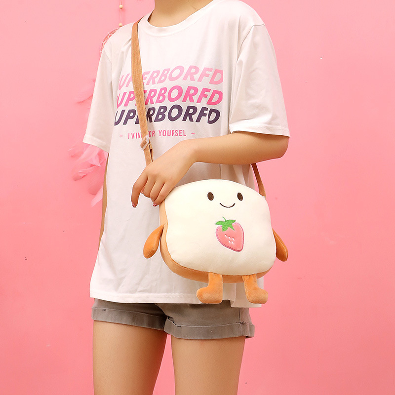 Funny And Cute Plush Messenger Bag - Colorful