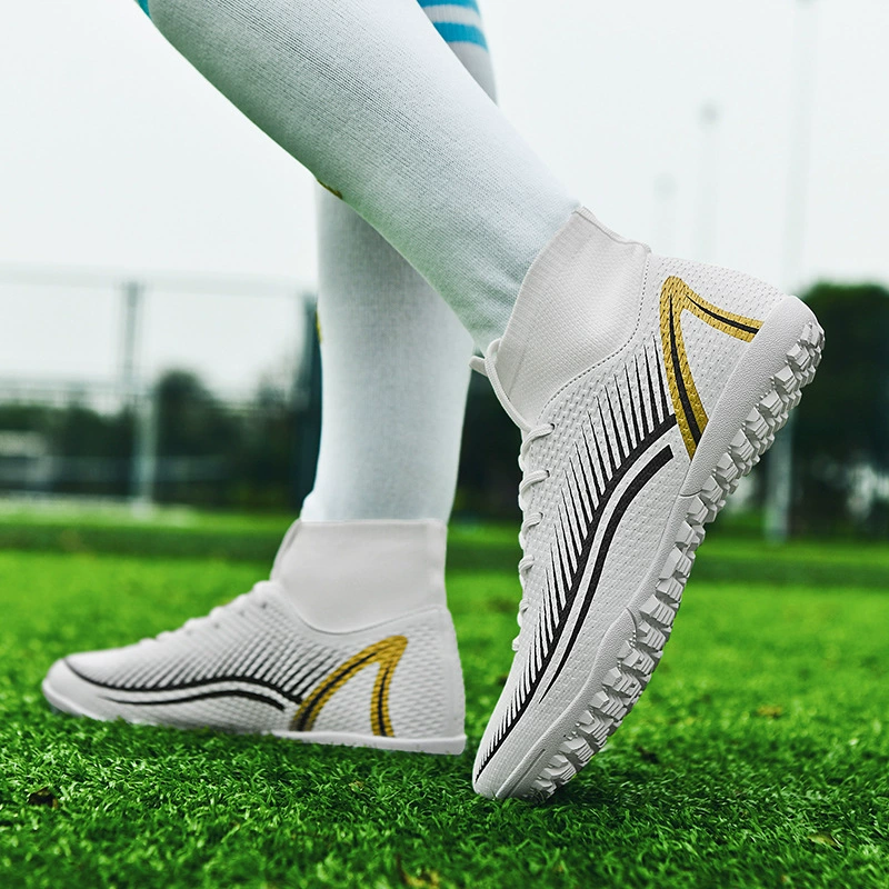 Трансграничная Профессиональная футбольная обувь больших размеров 47 взрывов, мужская и женская обувь с высоким верхом, TF Broken Nail AG Spike, Студенческая обувь для соревнований, Земляная обувь