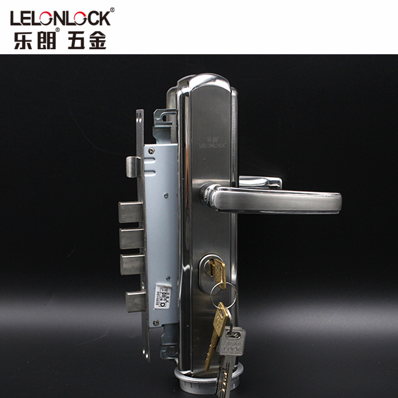 Acero inoxidable 304 bloqueo de panel de lujo cerradura de puerta antirrobo cerradura de madera europea cerradura de manija de puerta de entrada cerradura de mano