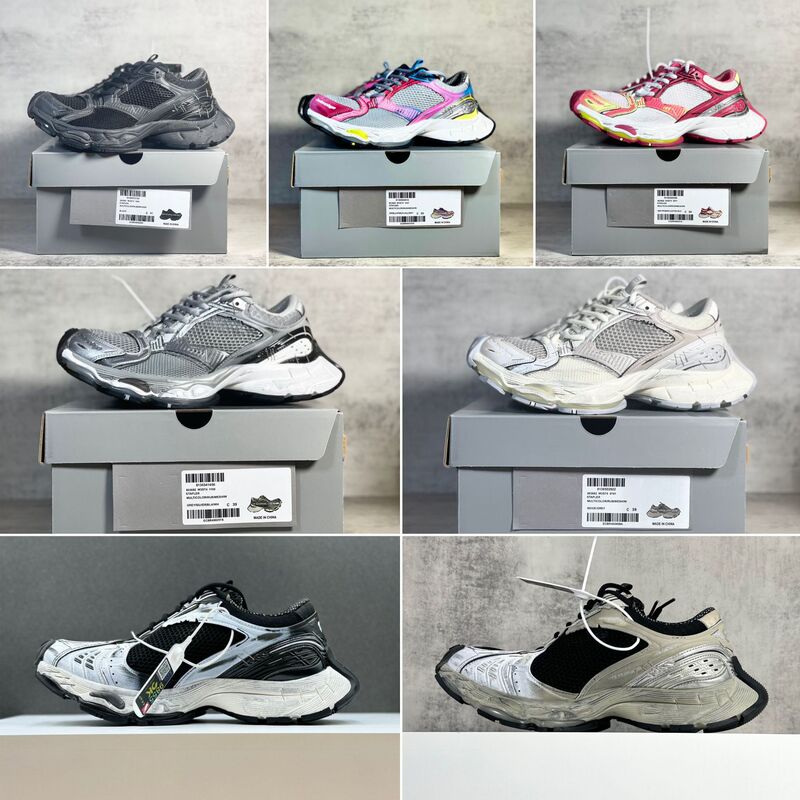 Putian Pure Original Paris 14Th Generation Stapler Dad Shoes Retro Distressed Color-Enhanced Height-Increasing Thick-Soled Unisex Sports Trend Shoes