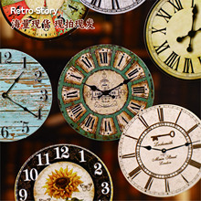 RetroStory时光刻度系列贴纸10张欧美复古壁钟创意打底手账贴纸包